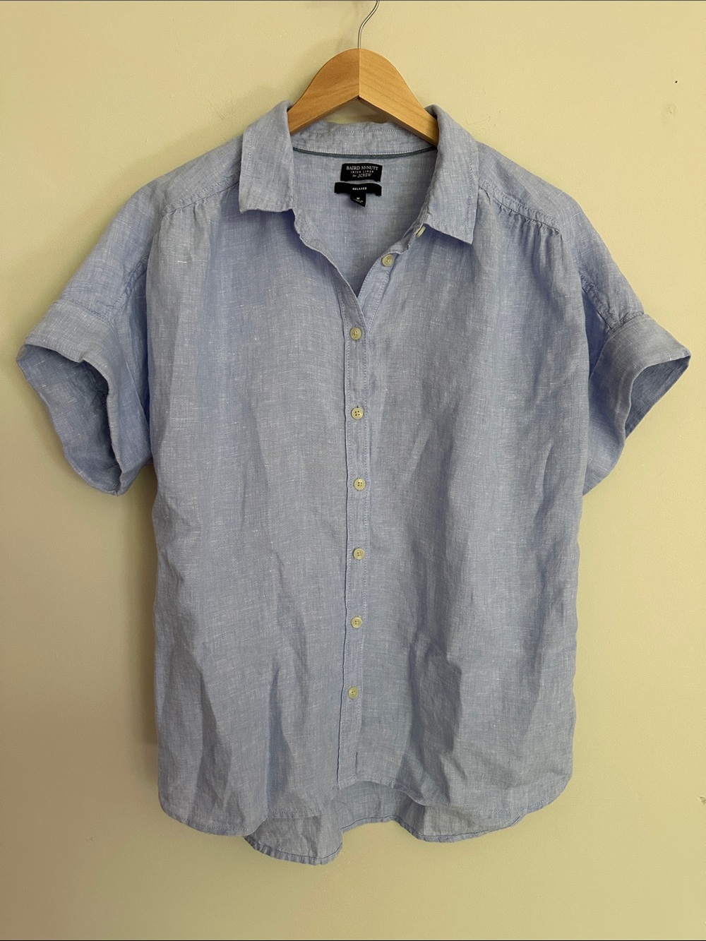 J Crew Baird McNutt Irish Linen Relaxed Short Sleeve Shirt - Picture 5 of 10